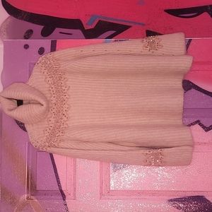 ZARA BEADED SWEATER WOOL BLEND LIMITED EDITION NWT SMALL